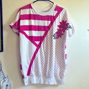 PARADISE PINK FLOWER 🌸 EMBROIDERED TOP